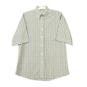 ENRO Men's Multicolor Non-Iron Poplin Short Sleeve Button-Up Preppy Shirt SZ M